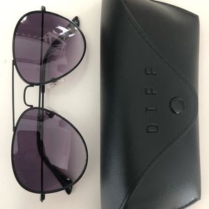 DIFF Eyewear Cruz Aviator Sunglasses black